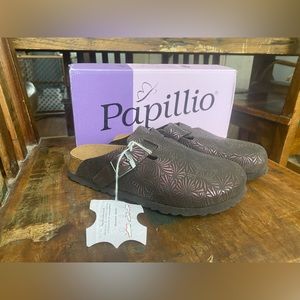 Birkenstock Boston Papillio Leder Marga Pearl Brown